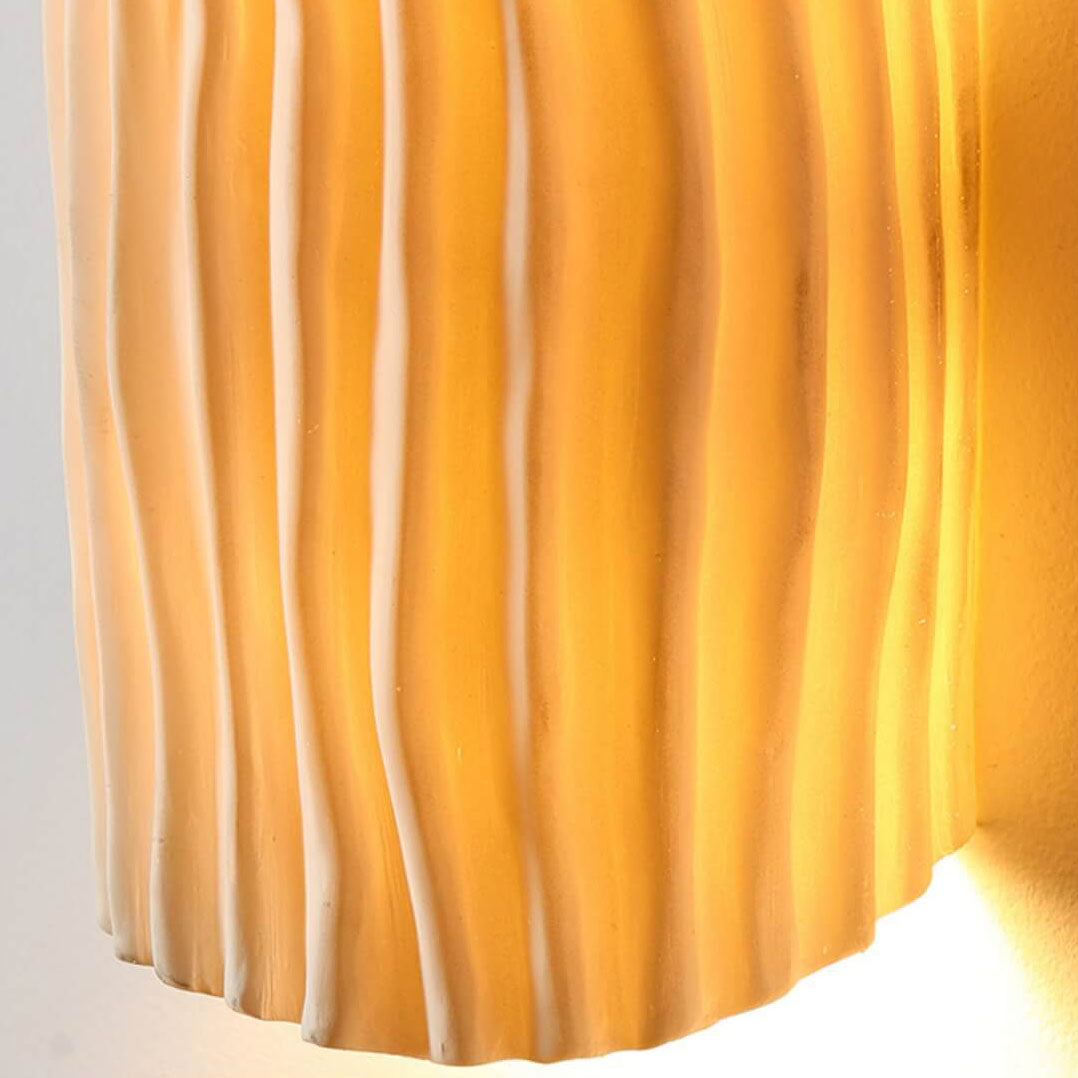 Aplique de pared de resina acanalada
