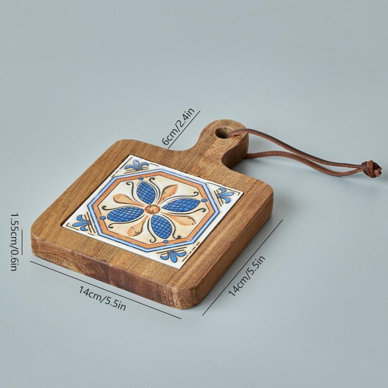 Elara Haus Heritage Timber & Ceramic Trivet