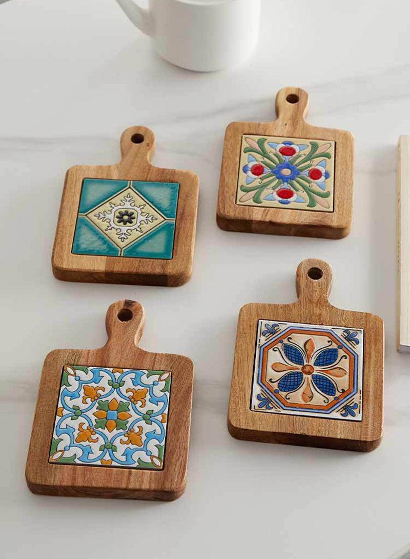 Elara Haus Heritage Timber & Ceramic Trivet