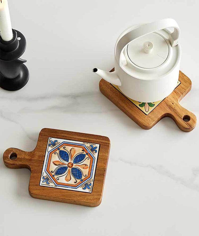 Elara Haus Heritage Timber & Ceramic Trivet