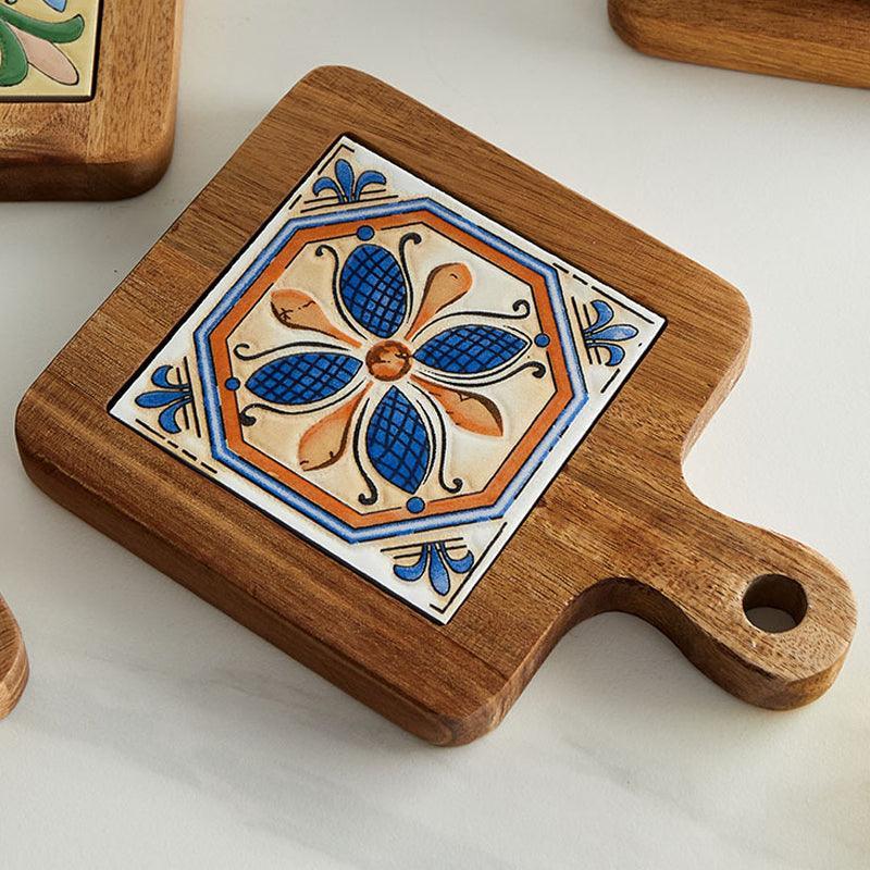 Elara Haus Heritage Timber & Ceramic Trivet