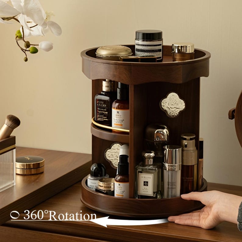 Carrousel de Vanity Rotatorio de Madera Heritage
