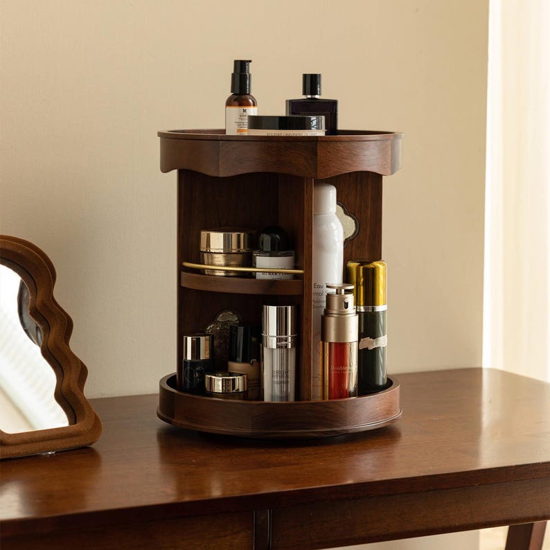 Carrousel de Vanity Rotatorio de Madera Heritage