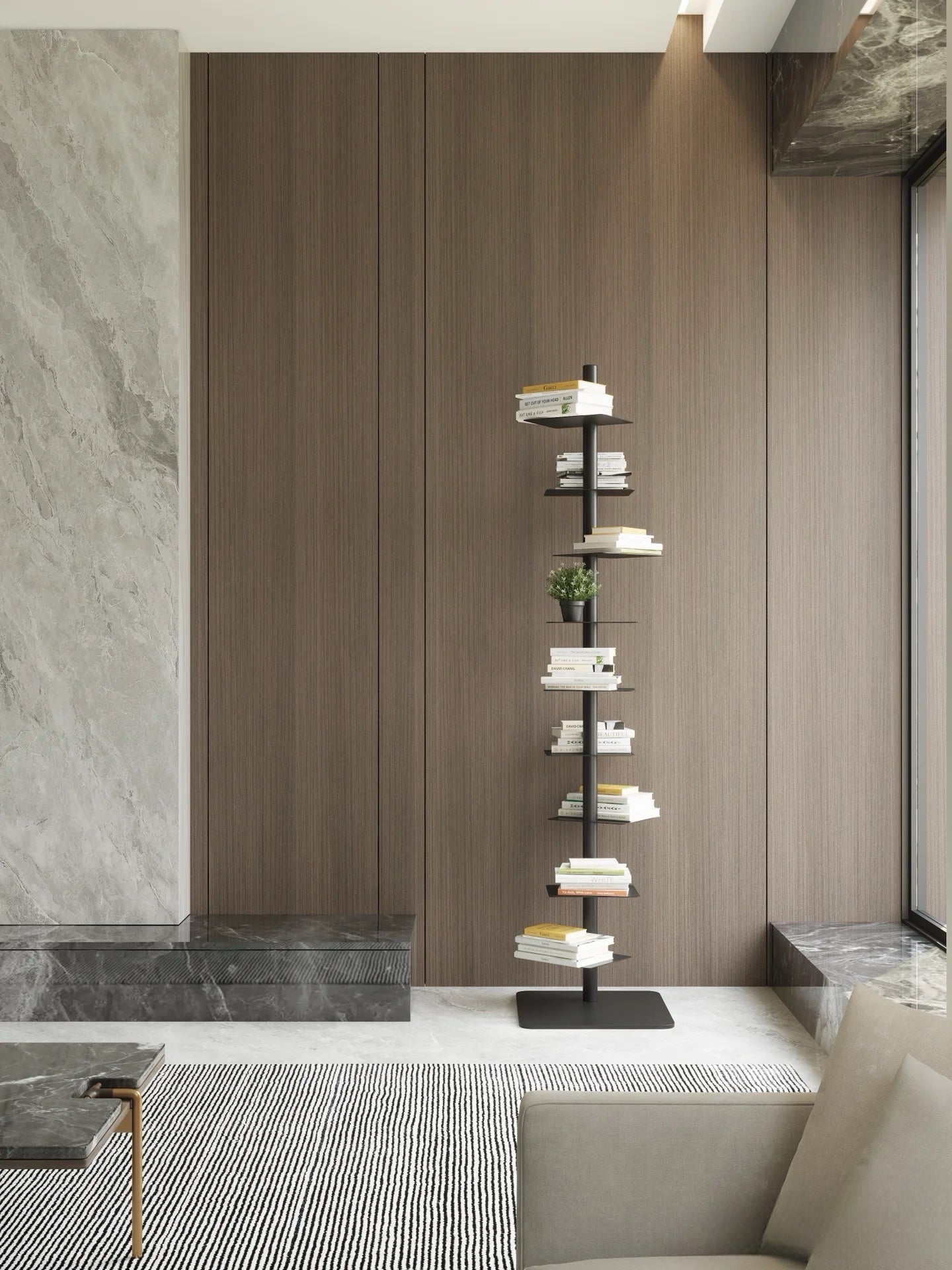 Soporte para plantas flotante de acero industrial Elara Haus
