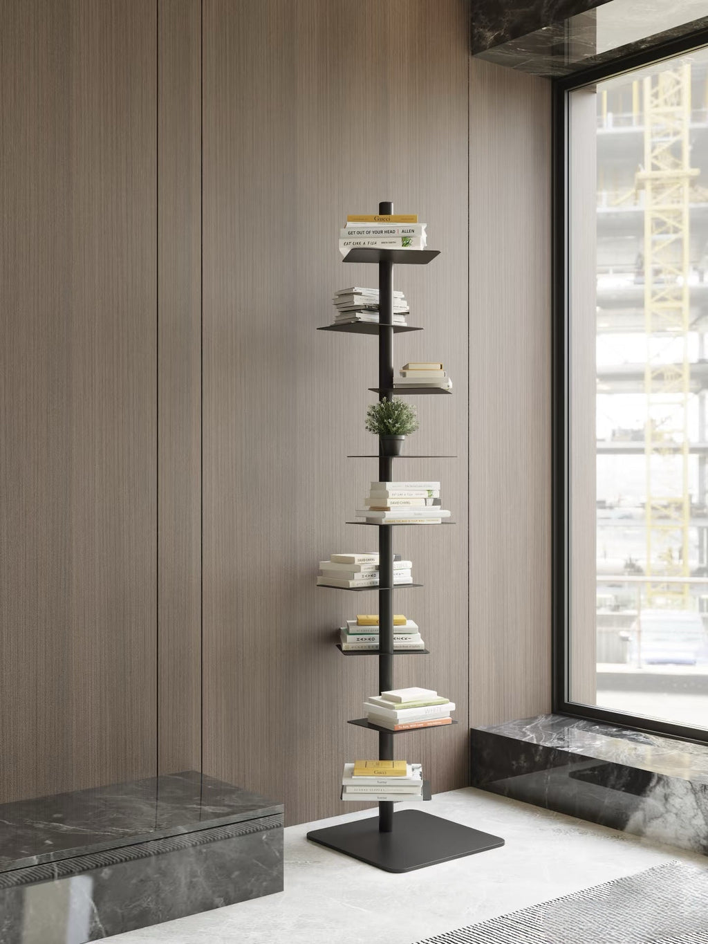 Soporte para plantas flotante de acero industrial Elara Haus