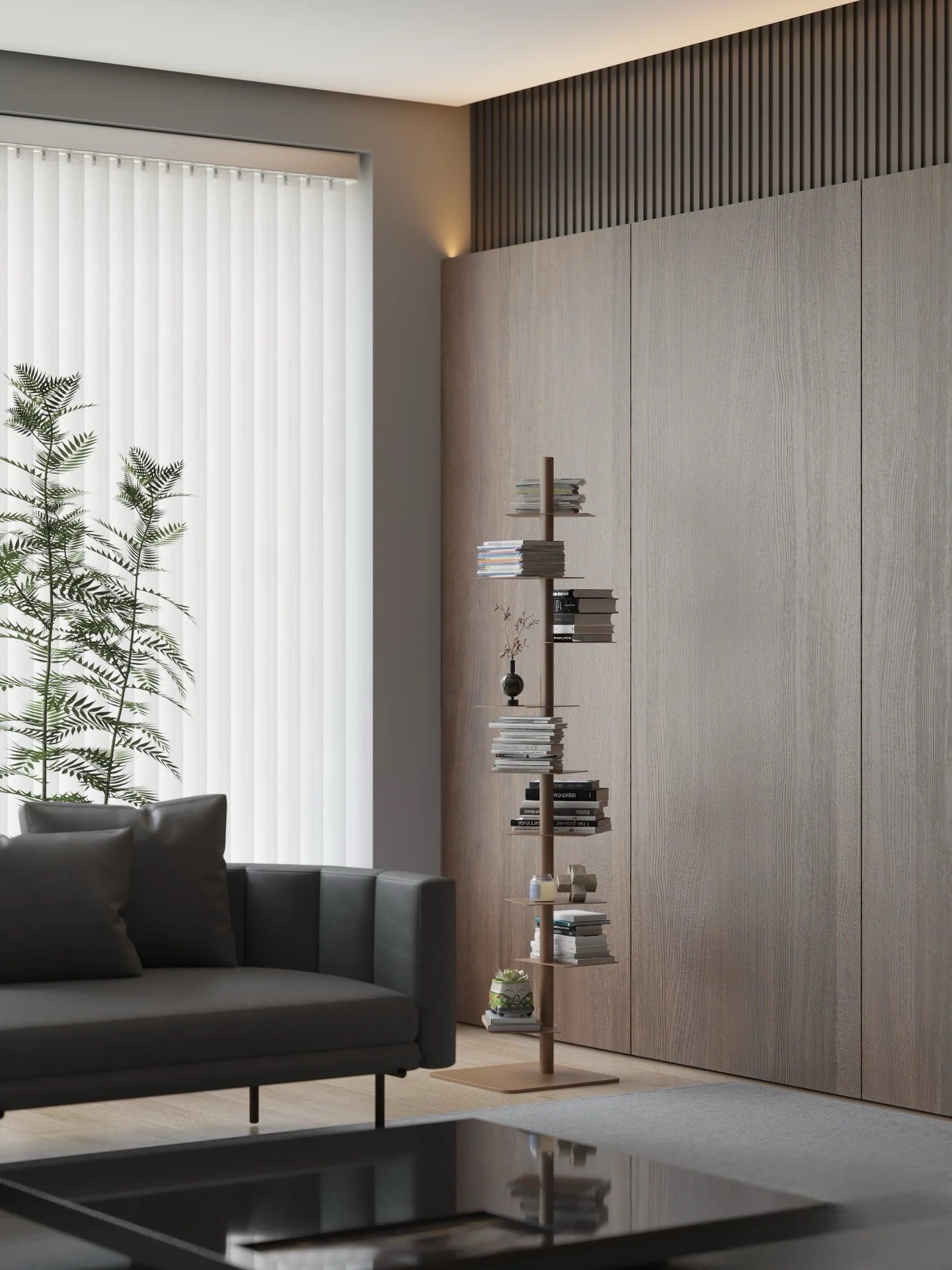 Soporte para plantas flotante de acero industrial Elara Haus