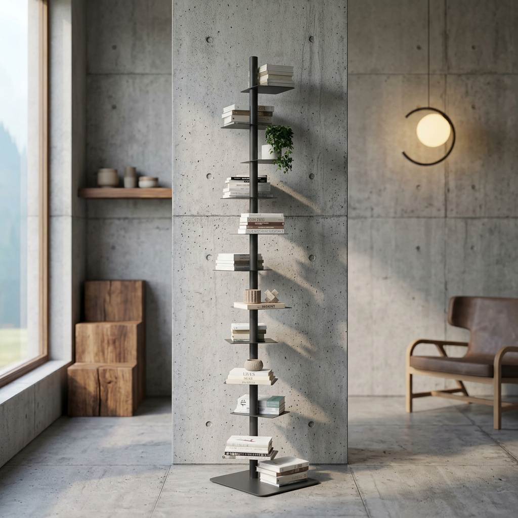 Soporte para plantas flotante de acero industrial Elara Haus
