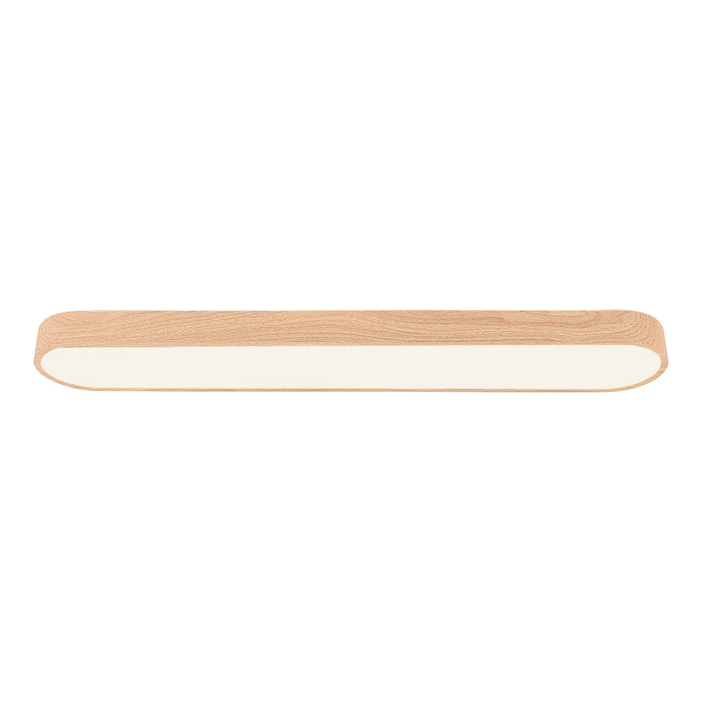 Elara Haus Japandi Roble Natural Ovalado LED Flush Mount