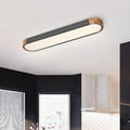 Elara Haus Japandi Luz de Techo Ovalada de Madera y Metal