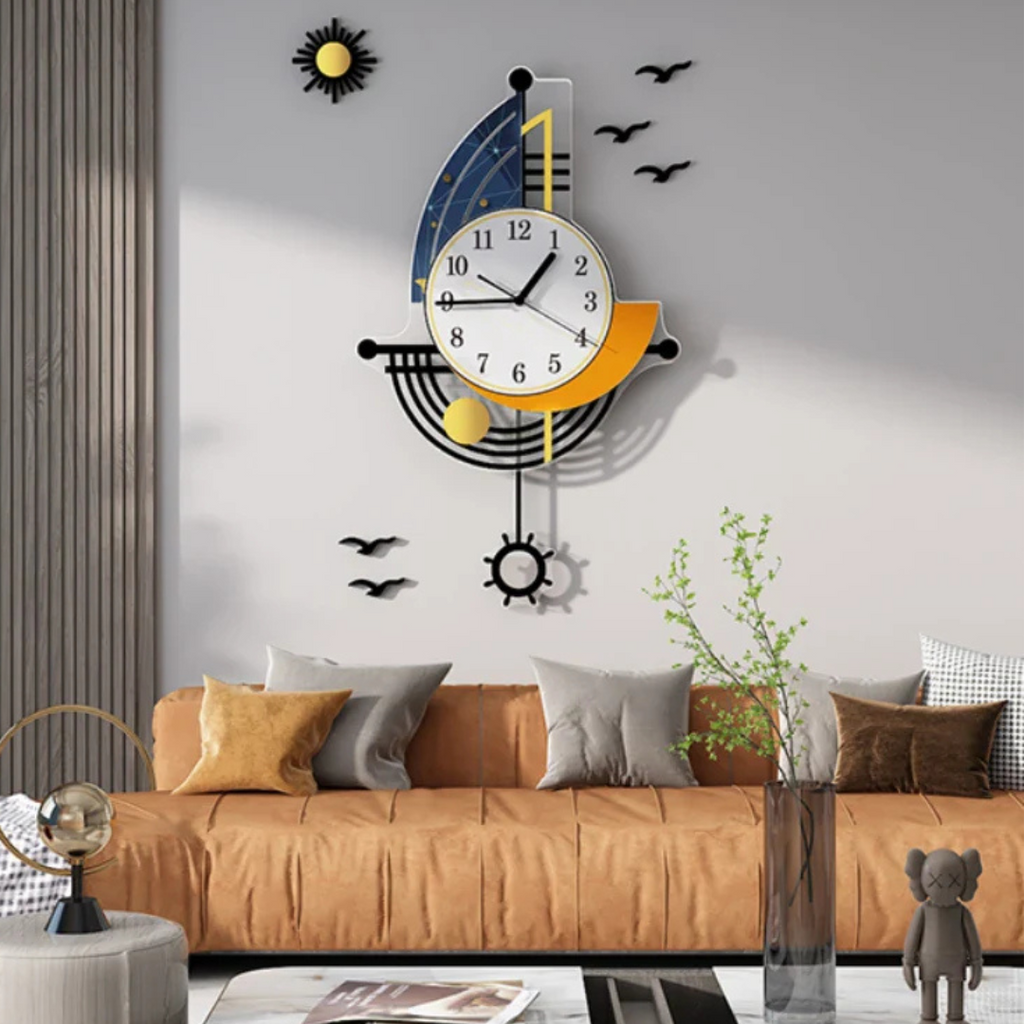 Reloj de Pared Grande de Vela con Diseño Náutico
