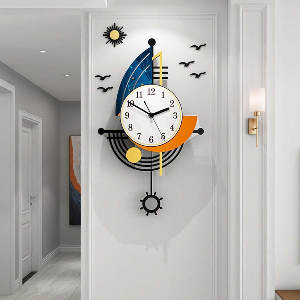 Reloj de Pared Grande de Vela con Diseño Náutico