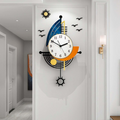 Reloj de Pared Grande de Vela con Diseño Náutico