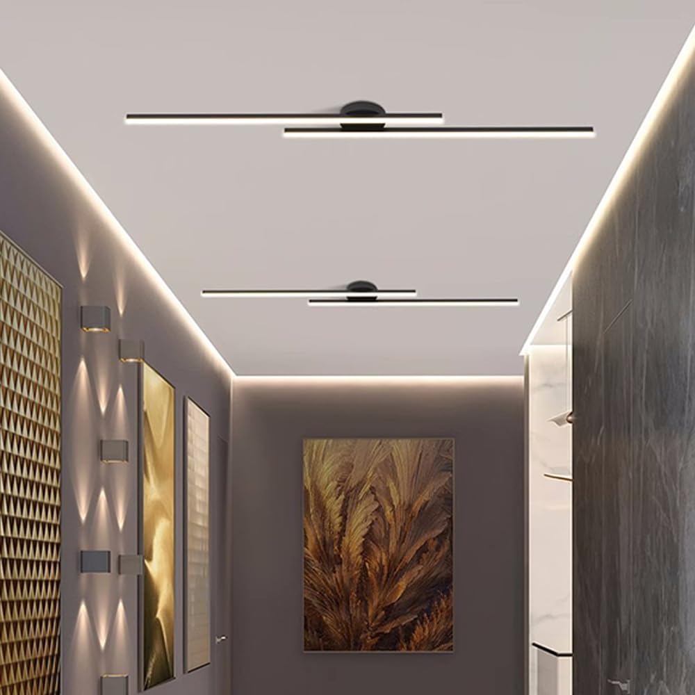 Elara Haus Lámpara de Techo LED Lineal Moderna - Tira de Aluminio