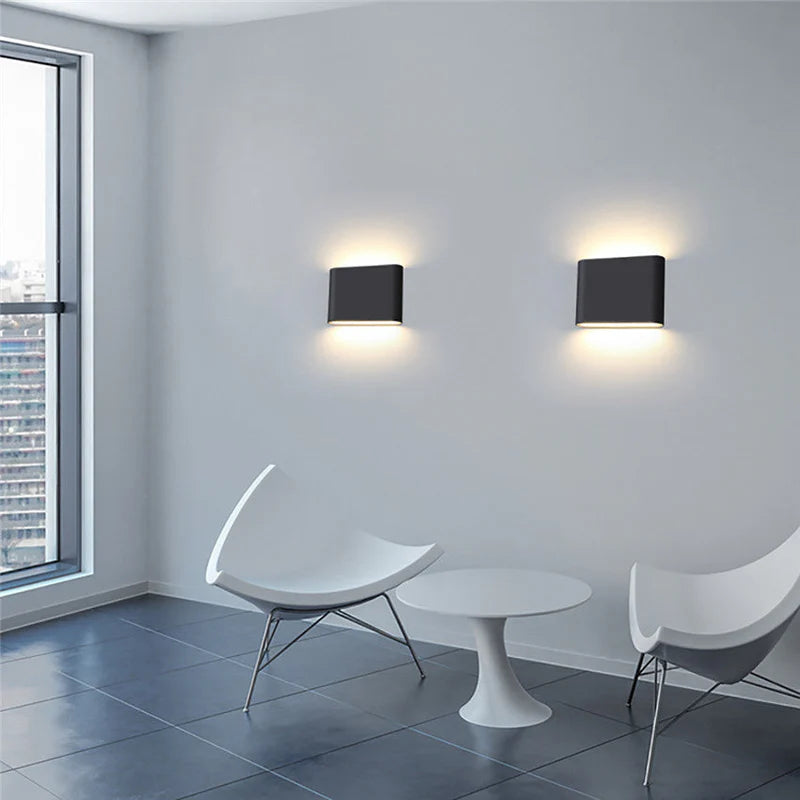 Aplique de Pared Exterior Moderno Minimalista de Aluminio Impermeable