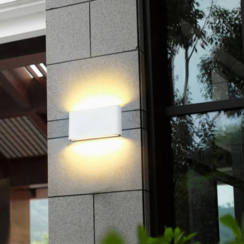 Aplique de Pared Exterior Moderno Minimalista de Aluminio Impermeable