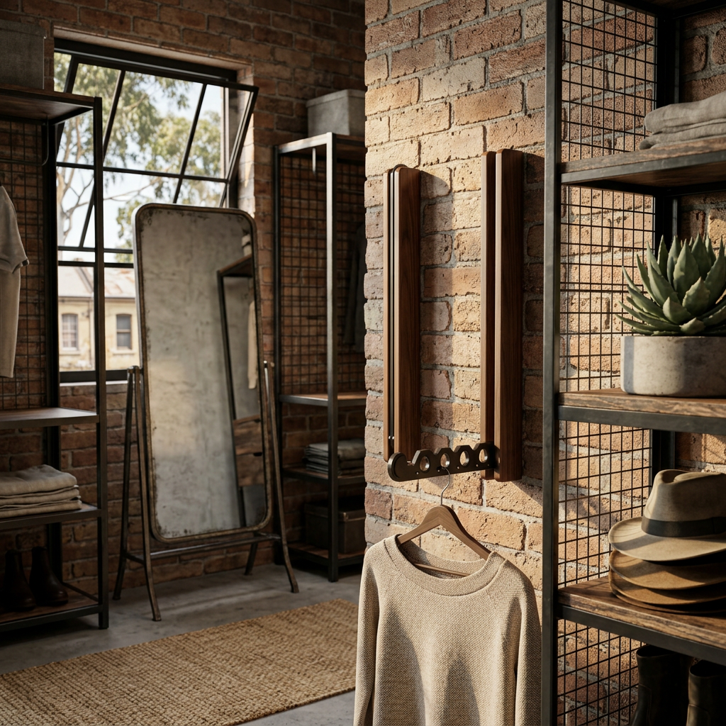 Elara Haus Modern Timber Collapsible Hanger Rail