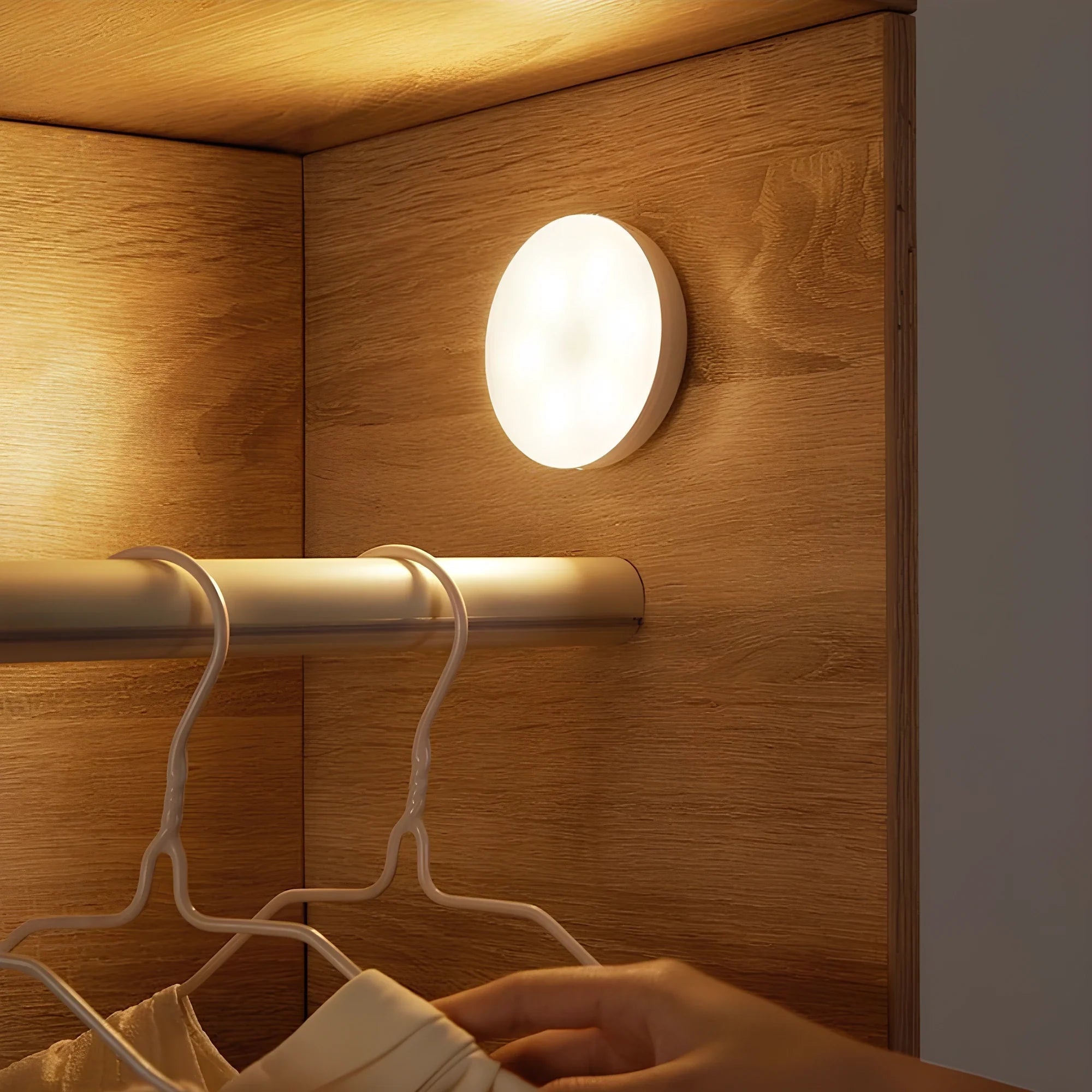 Elara Haus Luz Nocturna con Sensor de Movimiento - Luces Inalámbricas de Plástico Duradero para Interiores