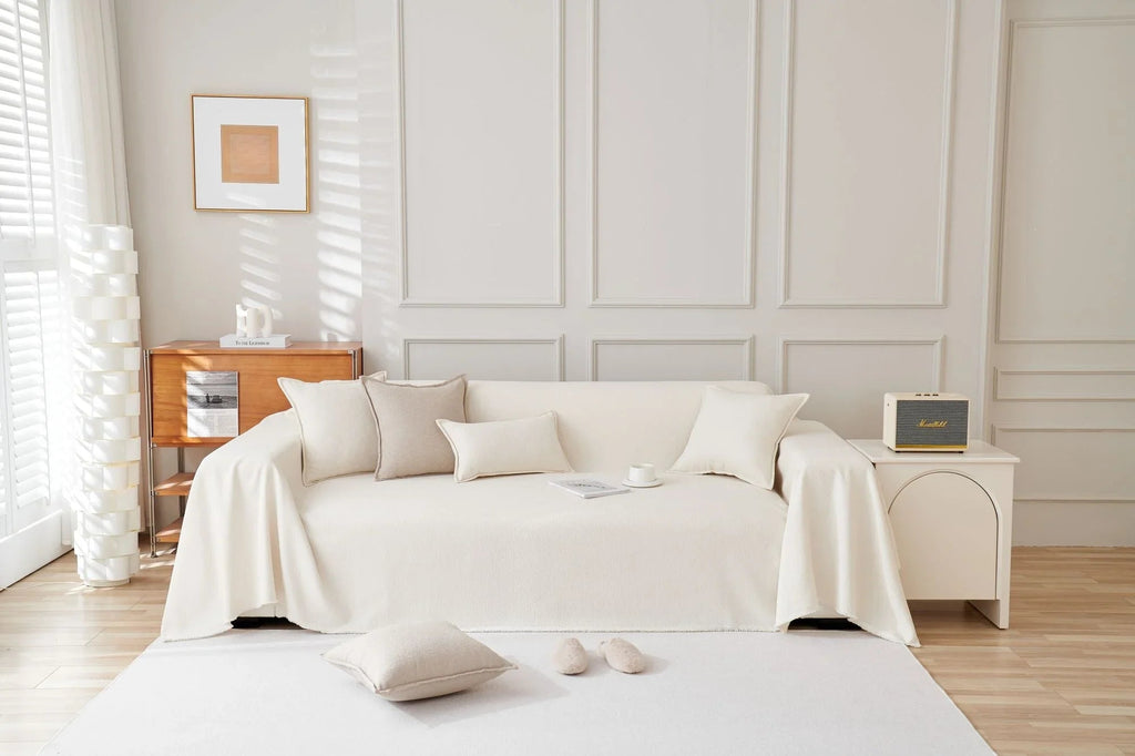 Elara Haus Mousoon Throw - Blanco Roto