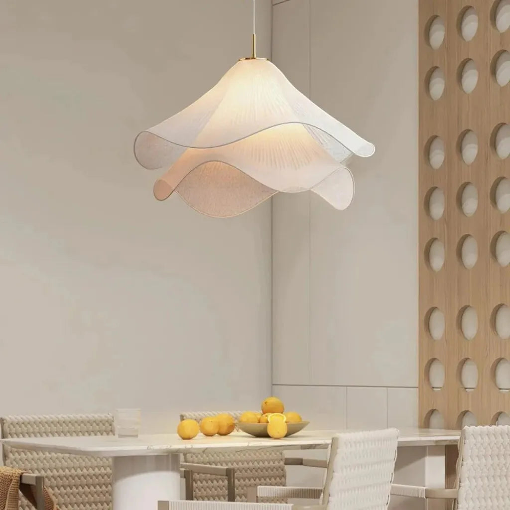 Lámpara Colgante Elara Haus - Iluminación de Cocina en Metal y Tela