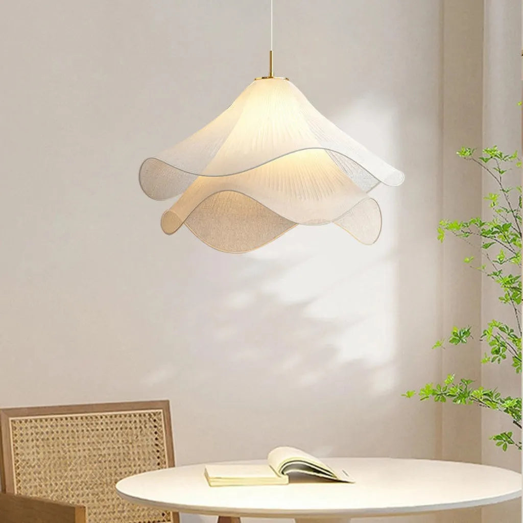 Lámpara Colgante Elara Haus - Iluminación de Cocina en Metal y Tela