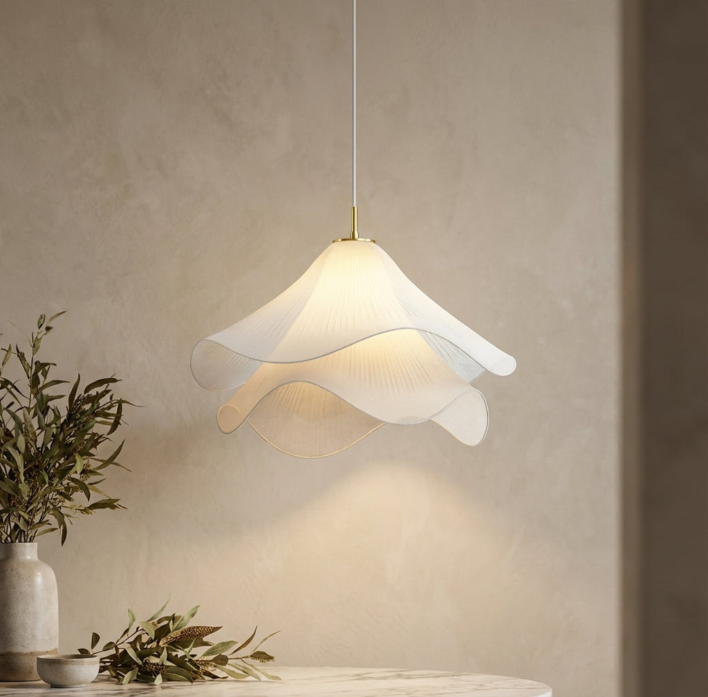 Lámpara Colgante Elara Haus - Iluminación de Cocina en Metal y Tela