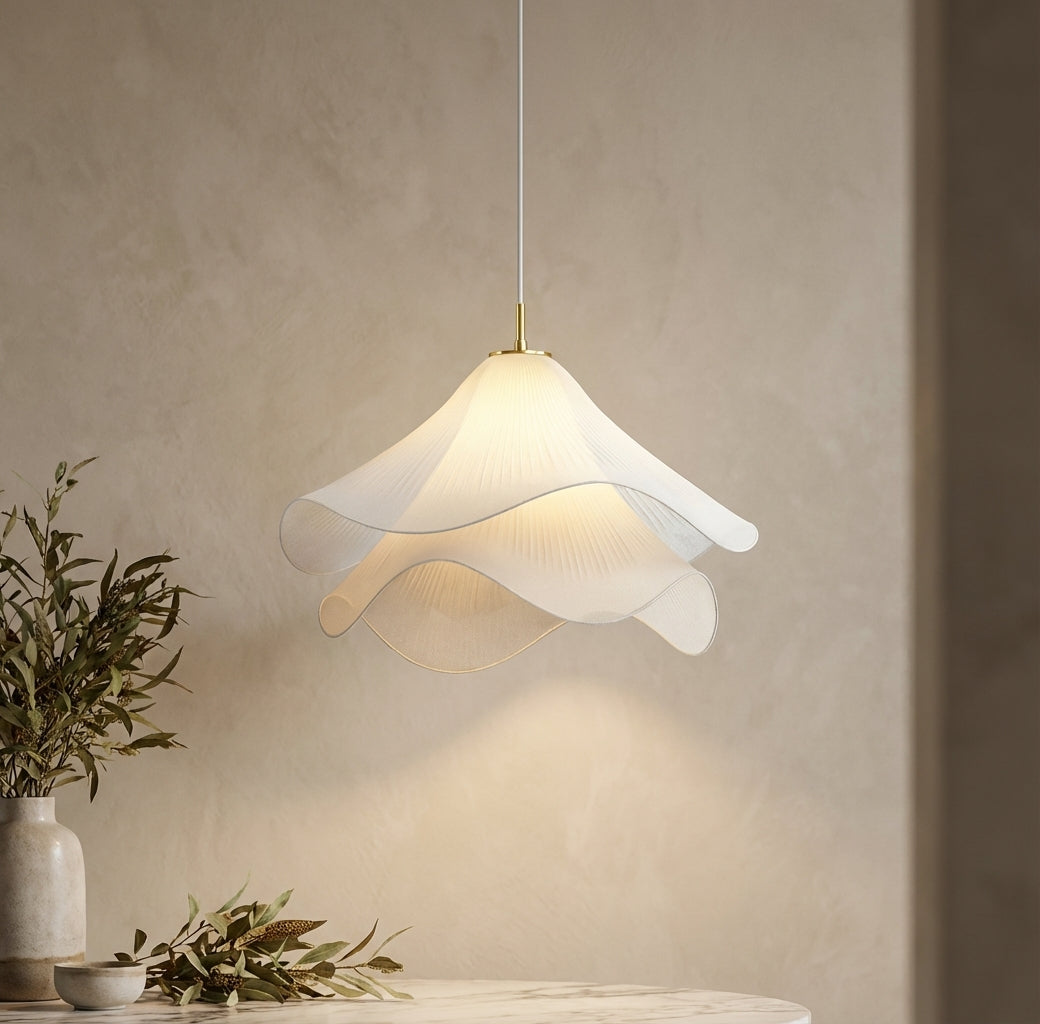 Lámpara Colgante Elara Haus - Iluminación de Cocina en Metal y Tela