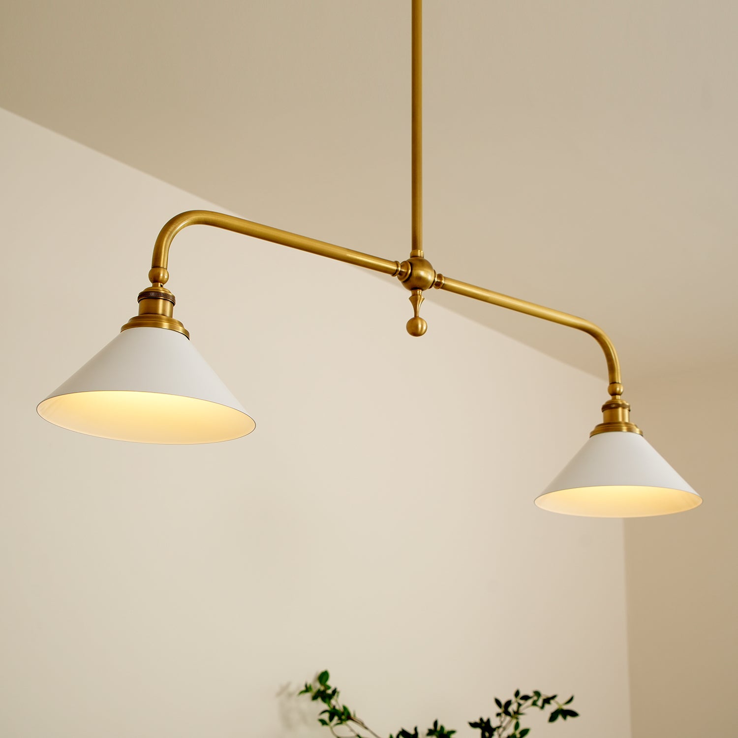 Lámpara Colgante - Iluminación Colgante de Metal y Vidrio Vintage para Cocina