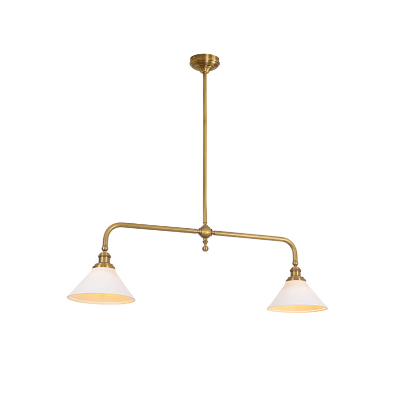 Lámpara Colgante - Iluminación Colgante de Metal y Vidrio Vintage para Cocina