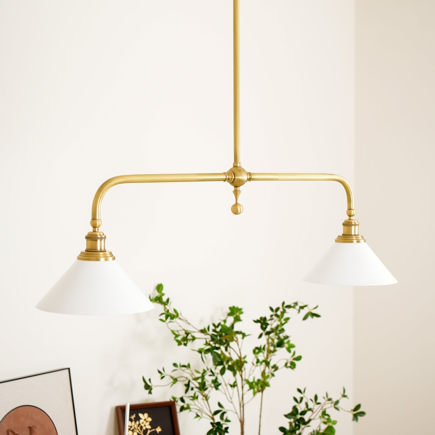 Lámpara Colgante - Iluminación Colgante de Metal y Vidrio Vintage para Cocina