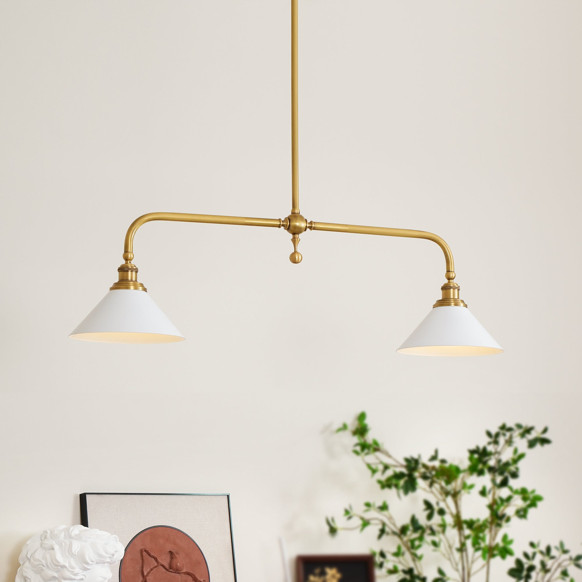 Lámpara Colgante - Iluminación Colgante de Metal y Vidrio Vintage para Cocina