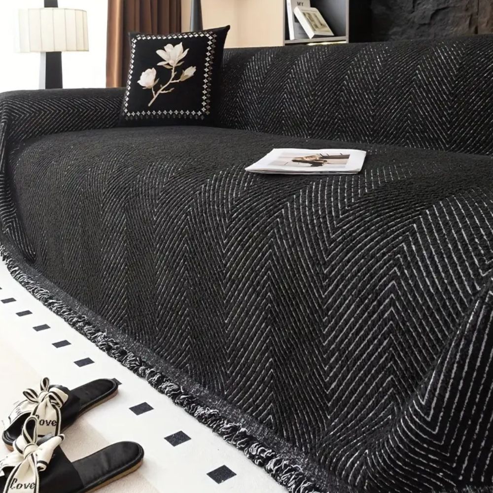Protector de Sofá Premium - Manta de Patrón Herringbone