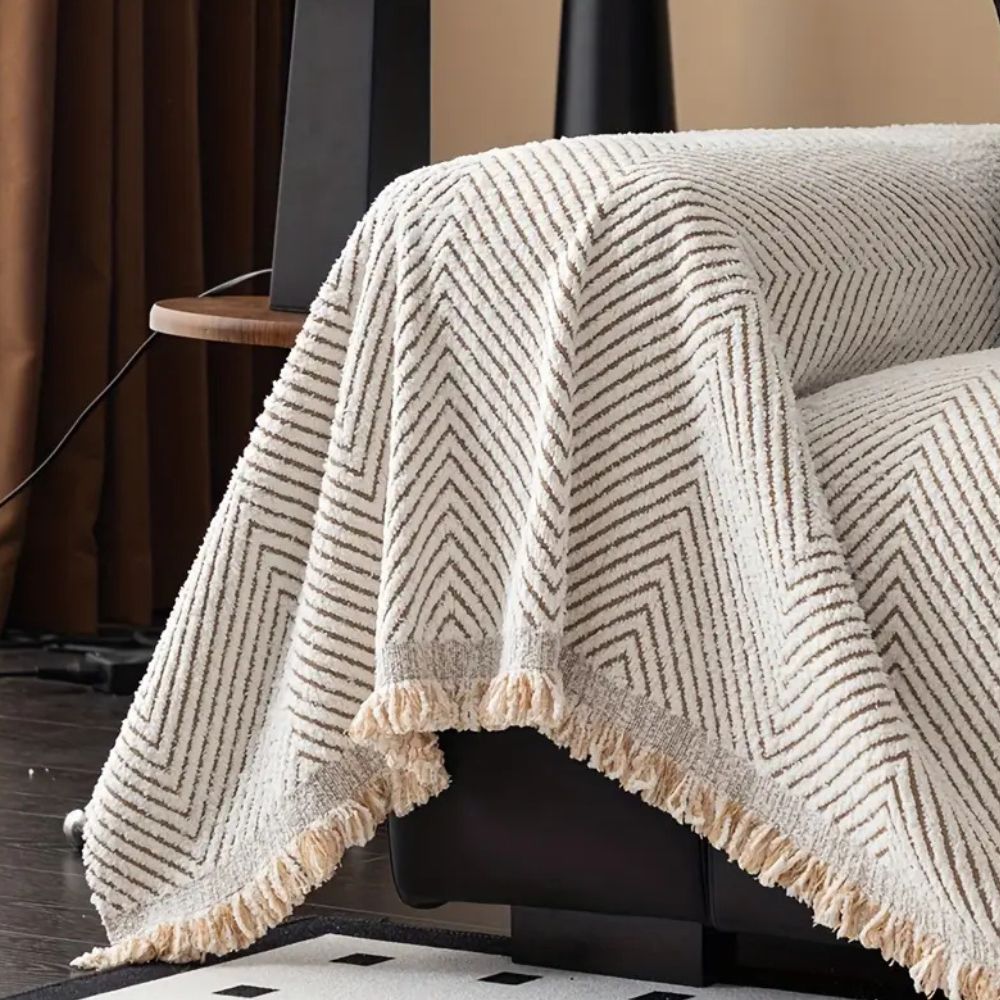 Protector de Sofá Premium - Manta de Patrón Herringbone
