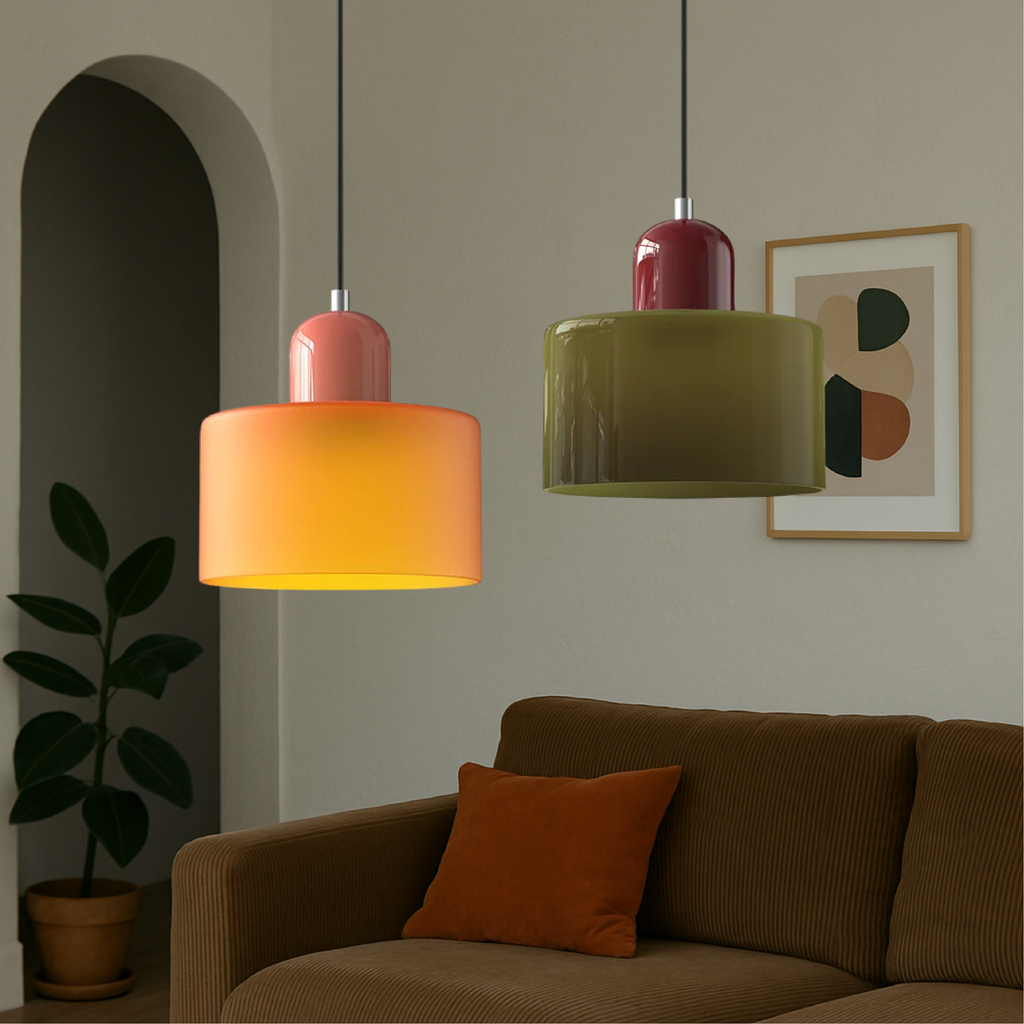 Elara Haus Lámpara Colgante Retro de Vidrio