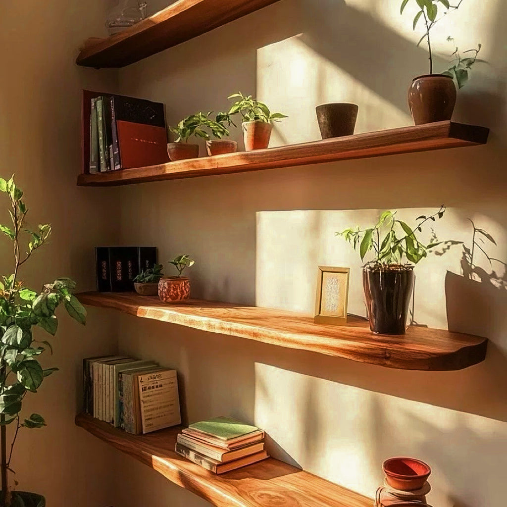 Estante Característico de Madera Dura Australiana Rústica Elara Haus
