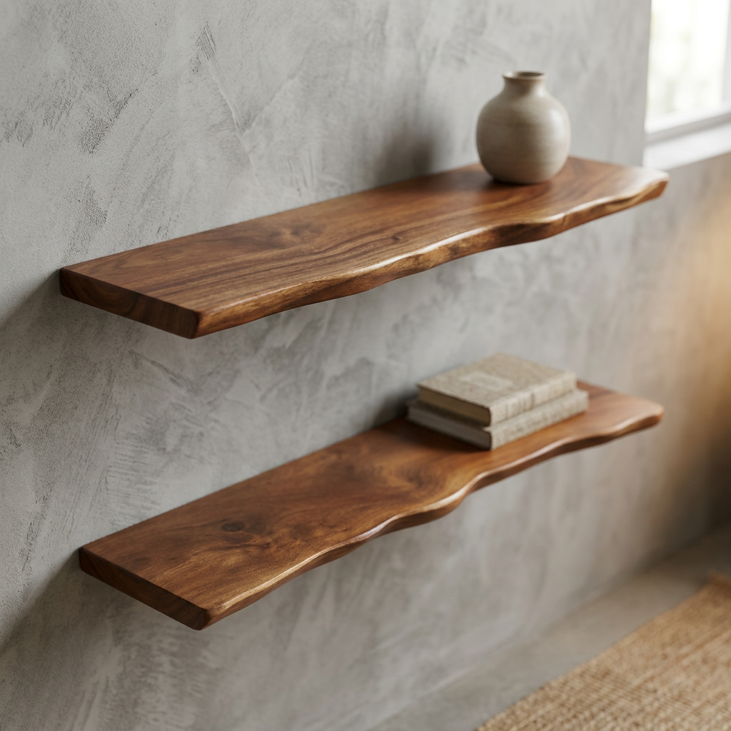 Estante Característico de Madera Dura Australiana Rústica Elara Haus