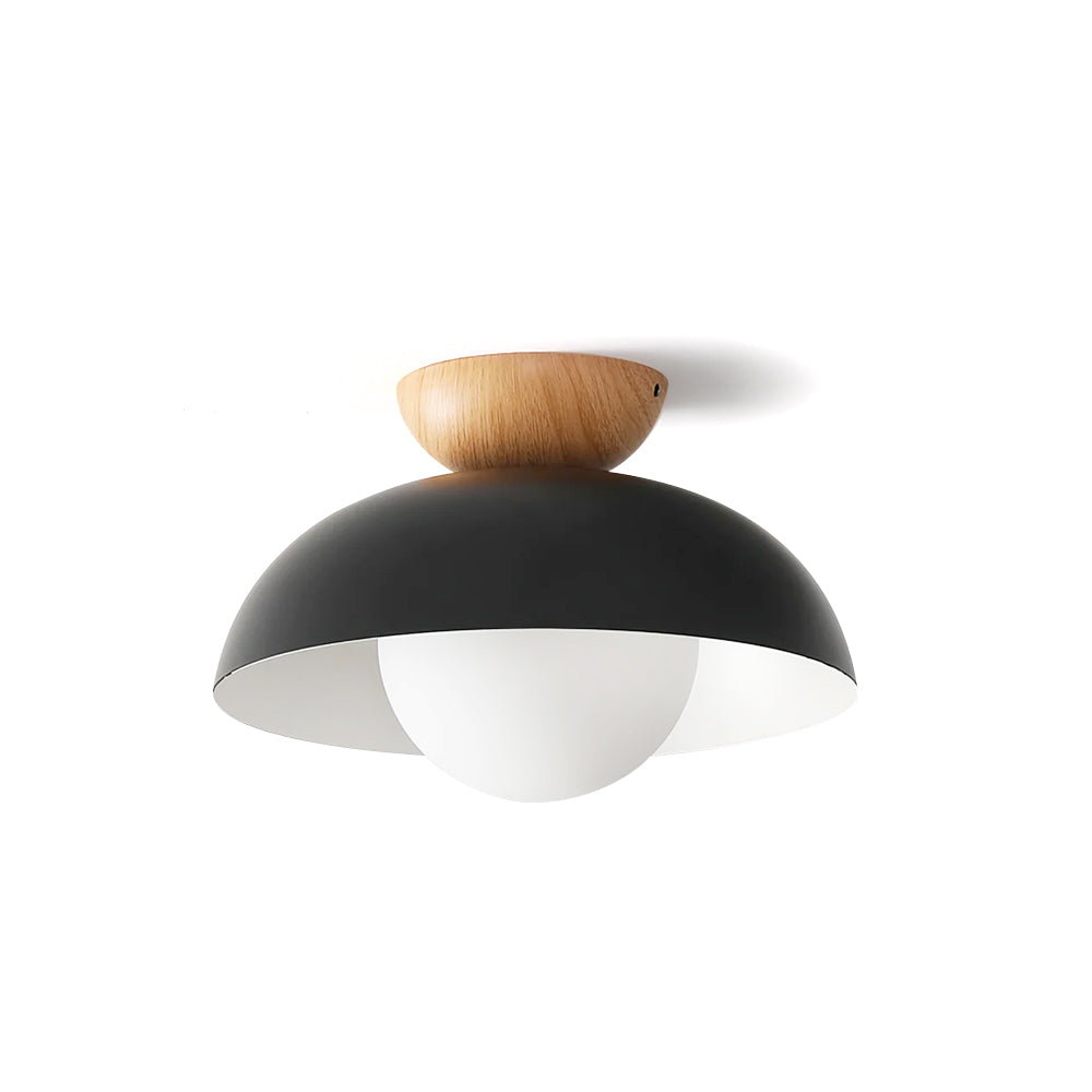 Lámpara de Techo Estilo Escandinavo Elara Haus - Luz Redonda de Metal y Vidrio