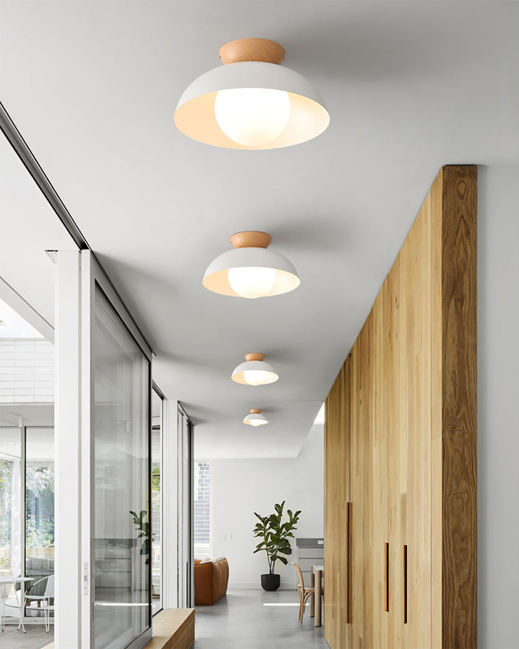 Lámpara de Techo Estilo Escandinavo Elara Haus - Luz Redonda de Metal y Vidrio