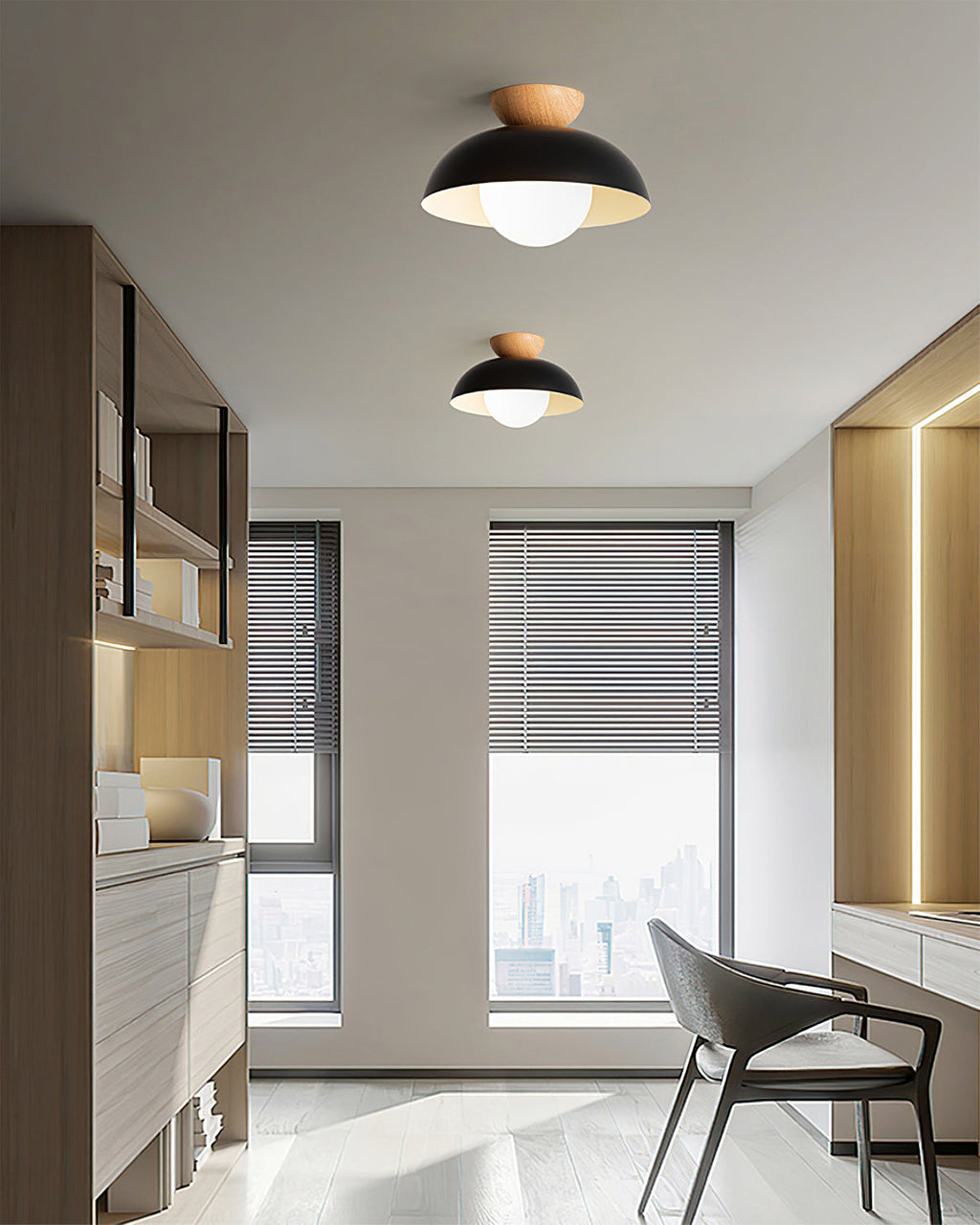 Lámpara de Techo Estilo Escandinavo Elara Haus - Luz Redonda de Metal y Vidrio