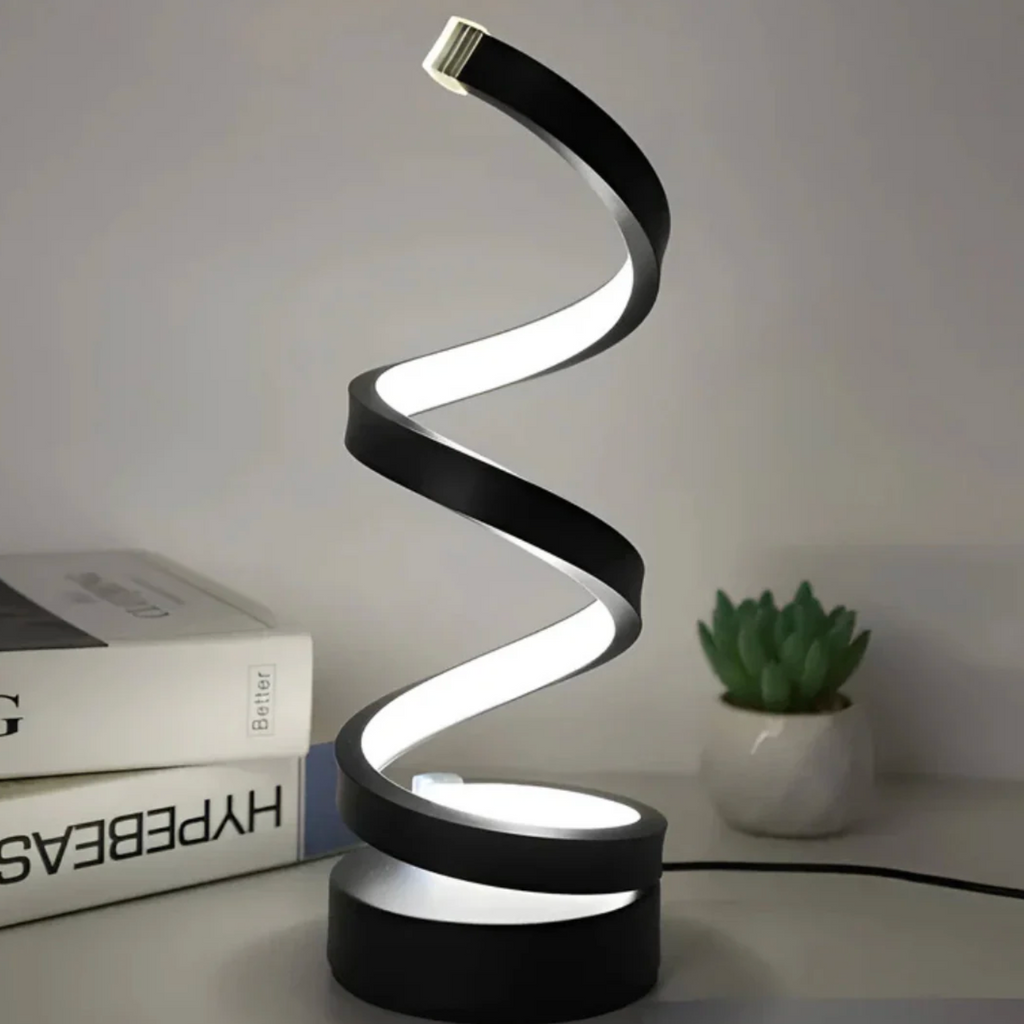 Lámpara de Mesa LED Escultural en Espiral Elara Haus