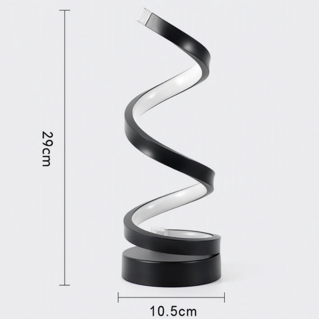 Lámpara de Mesa LED Escultural en Espiral Elara Haus