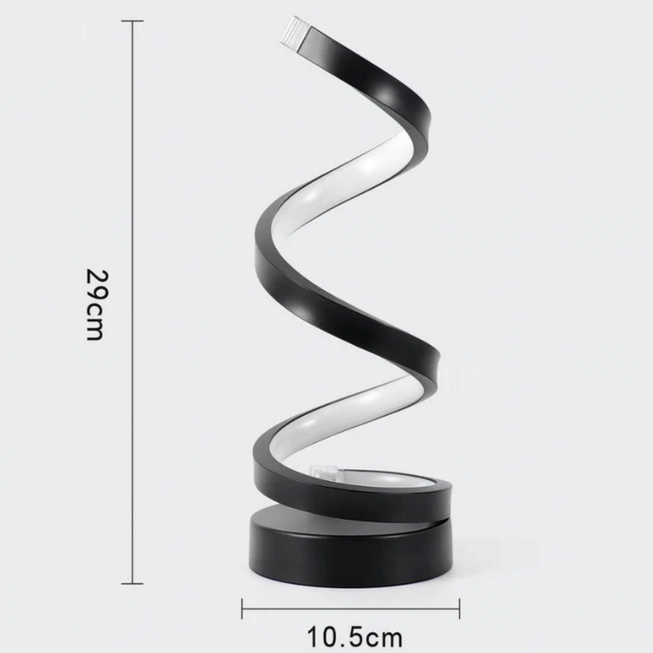 Lámpara de Mesa LED Escultural en Espiral Elara Haus