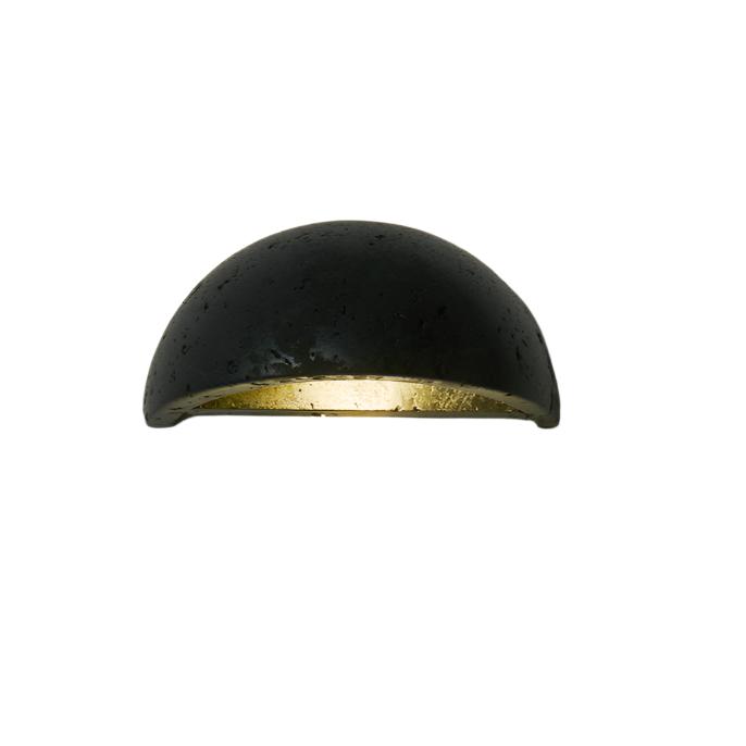 Aplique de pared de piedra semicircular