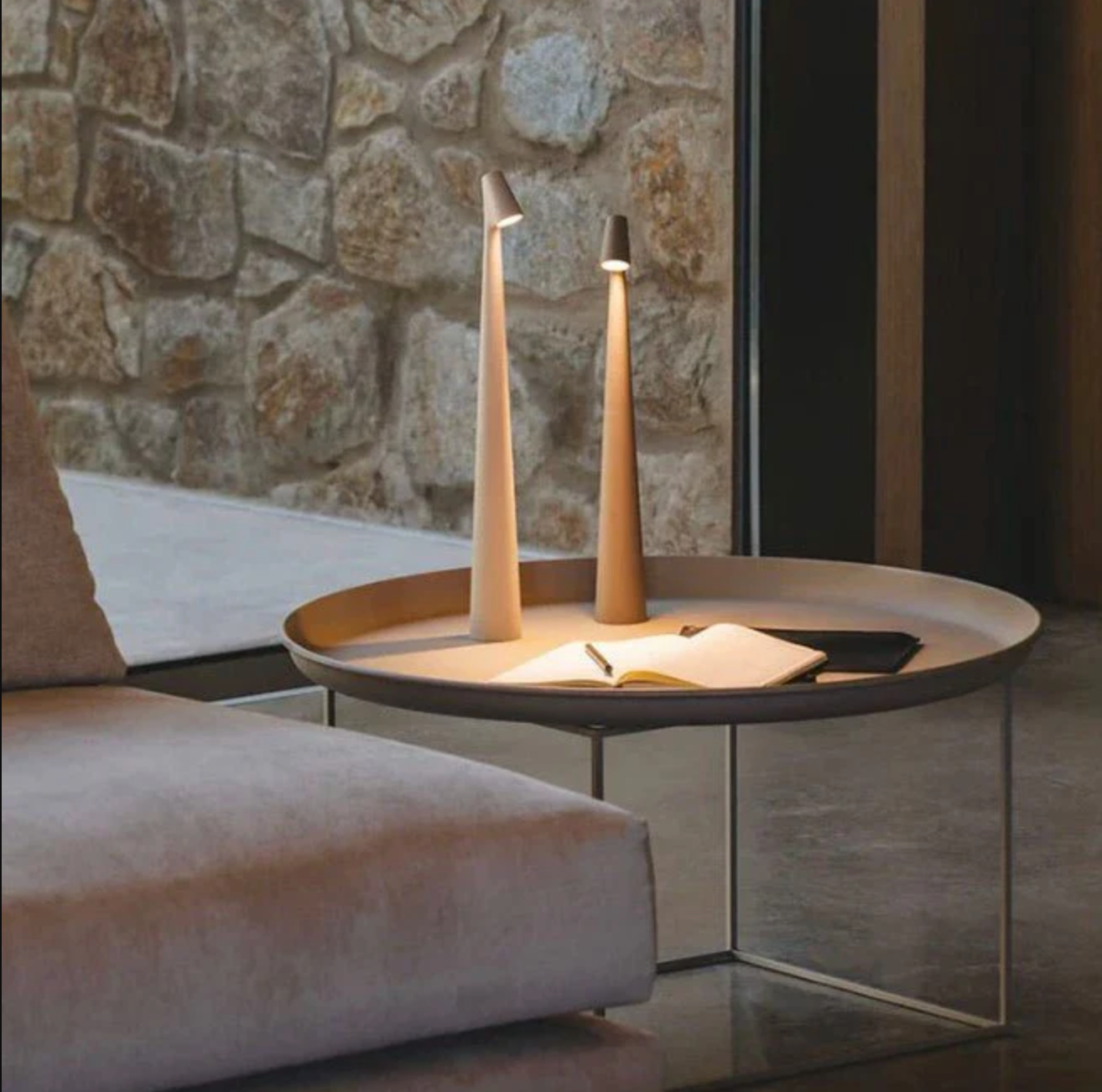 Elara Haus Lámpara Nocturna Minimalista Elegante - Lámpara Táctil Portátil