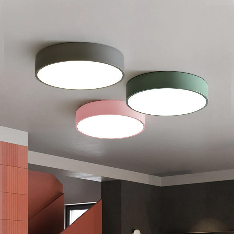 Elara Haus Lámpara de Techo Redonda Elegante - Disco LED Moderno