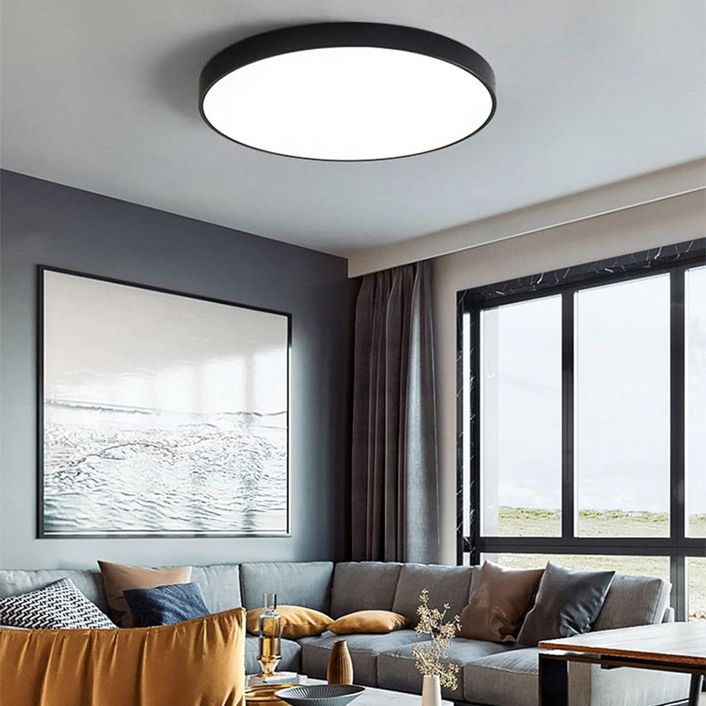 Elara Haus Lámpara de Techo Redonda Elegante - Disco LED Moderno