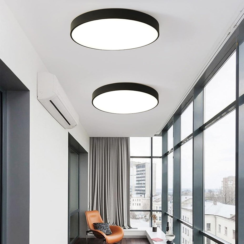 Elara Haus Lámpara de Techo Redonda Elegante - Disco LED Moderno
