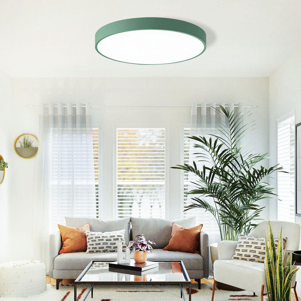 Elara Haus Lámpara de Techo Redonda Elegante - Disco LED Moderno