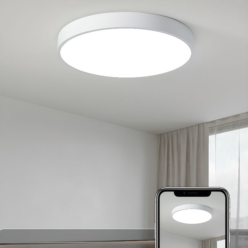Elara Haus Lámpara de Techo Redonda Elegante - Disco LED Moderno