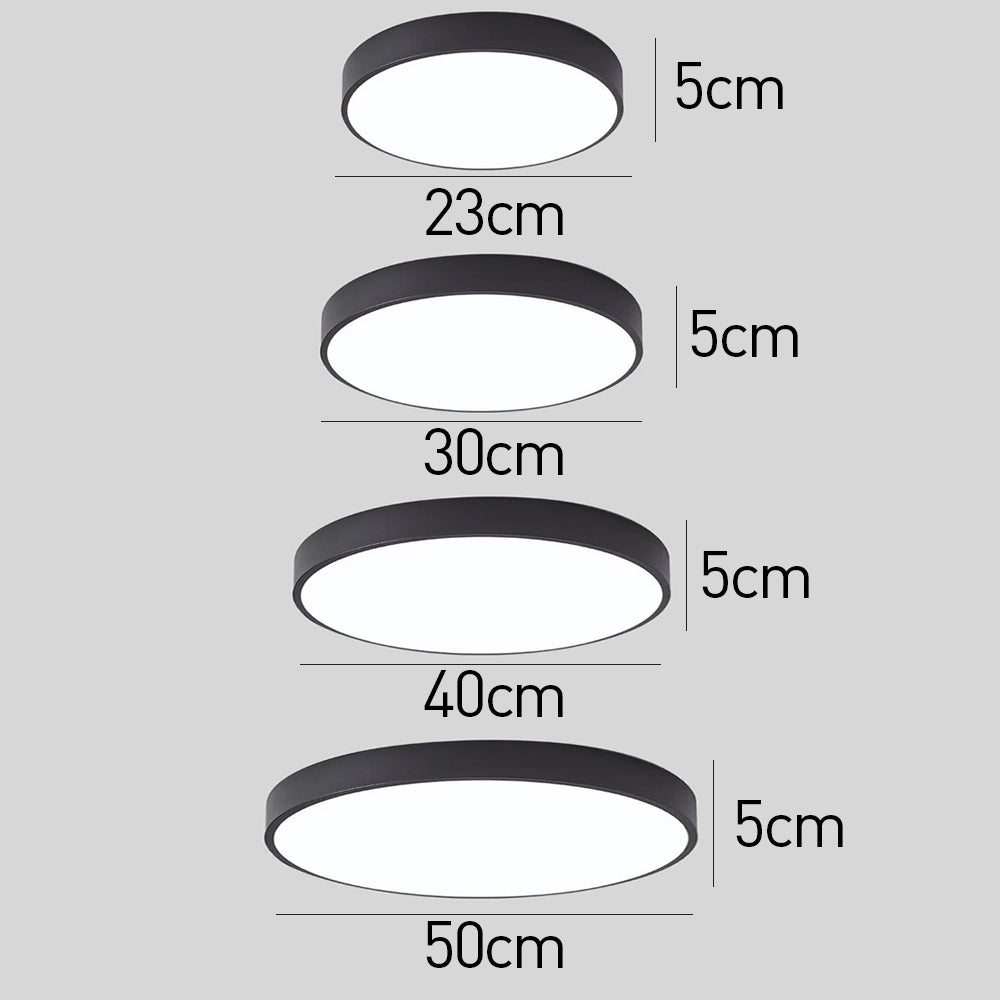 Elara Haus Lámpara de Techo Redonda Elegante - Disco LED Moderno