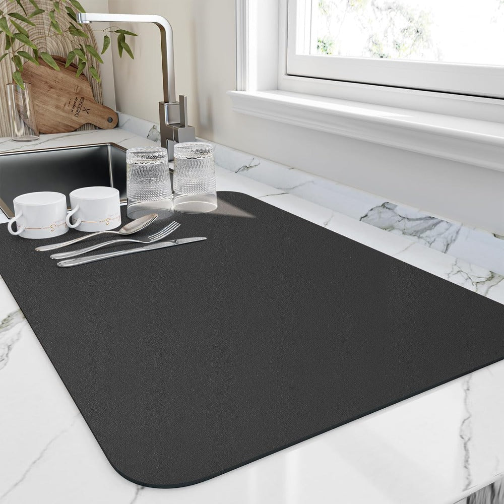 Elara Haus Super Absorbente Tapete para Secar Platos - Almohadilla de Cocina de Secado Rápido